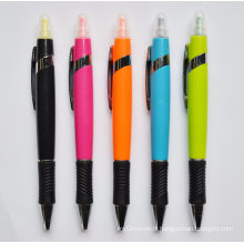 Le stylo à bille 2 en 1 Promotion avec surligneur Htf067